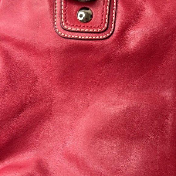 Coach SoHo red leather pleated shoulder bag F15045 - Picture 13 of 13